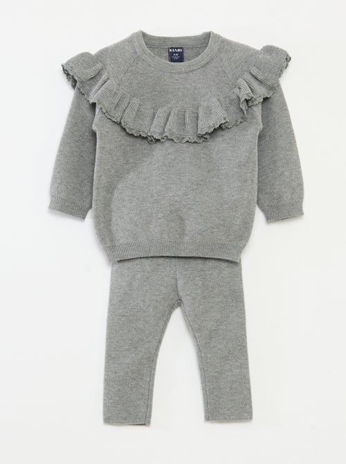 Gebreid setje met trui + legging - Kiabi