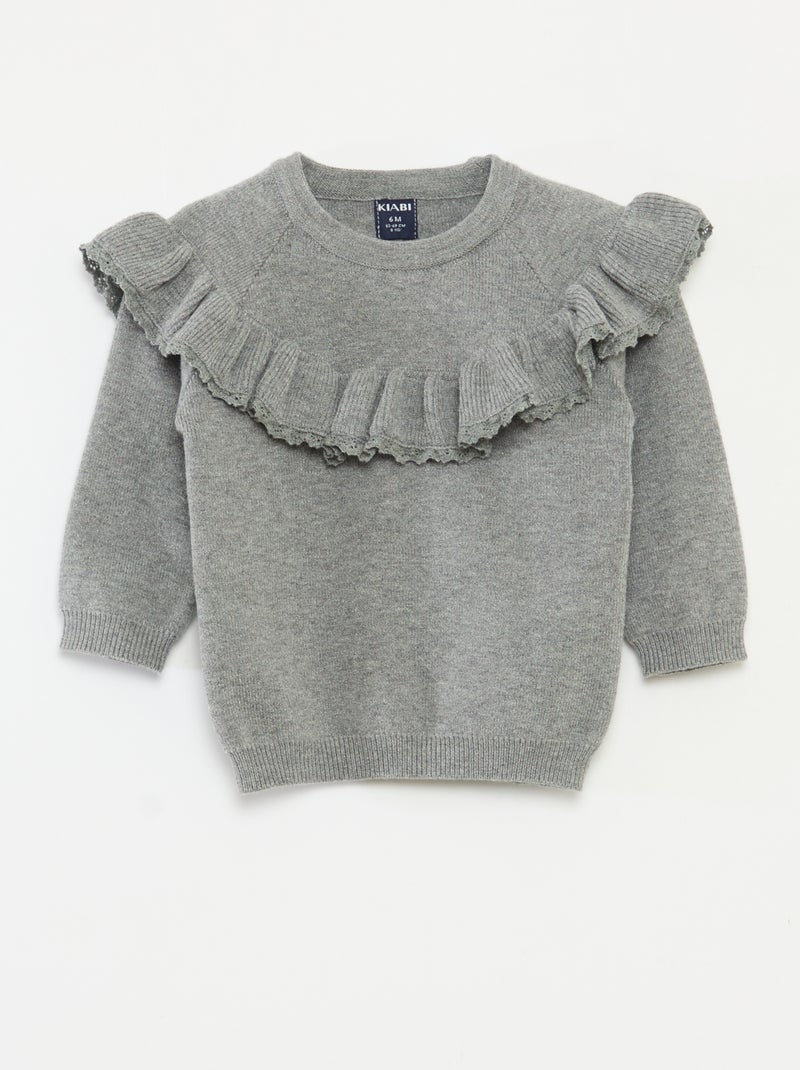 Gebreid setje met trui + legging Grijs - Kiabi
