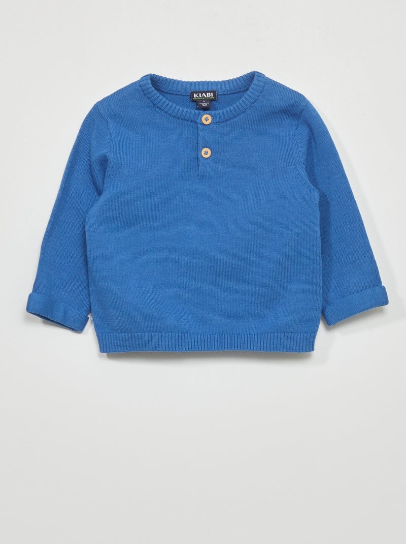 Gebreid truitje BLAUW - Kiabi