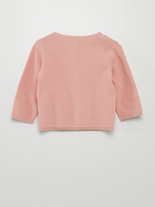 Gebreid vest met fantasiepatroontje - Kiabi