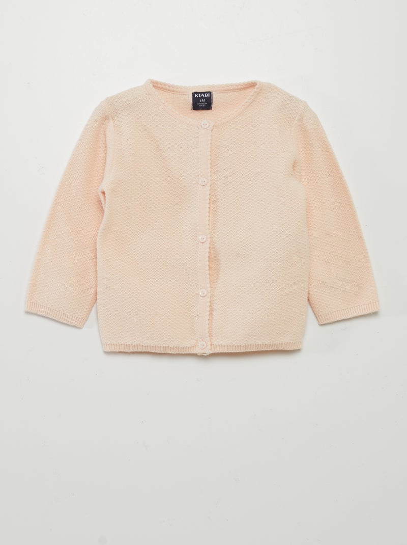 Gebreid vest met fantasiepatroontje ROSE - Kiabi