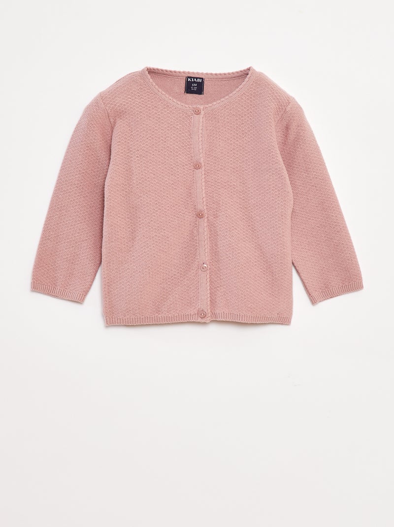 Gebreid vest met fantasiepatroontje Rose - Kiabi