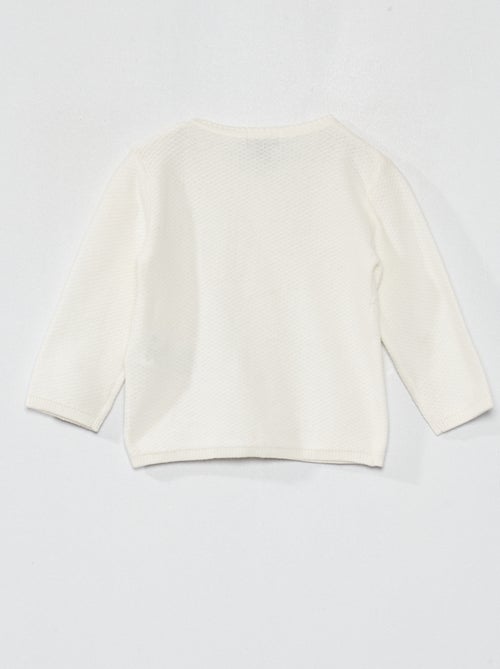 Gebreid vest met fantasiepatroontje - Kiabi