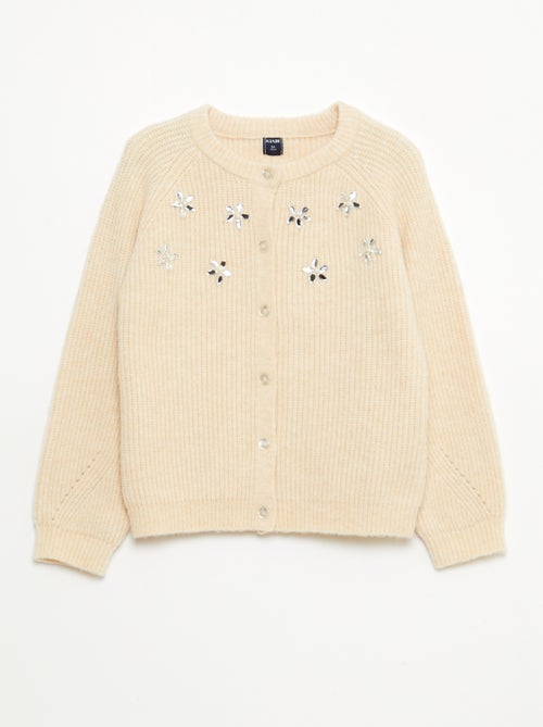 Gebreid vestje met kralendetails - Kiabi