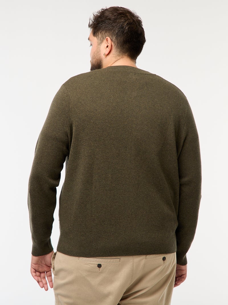 Gebreid vestje met ritssluiting Groen - Kiabi