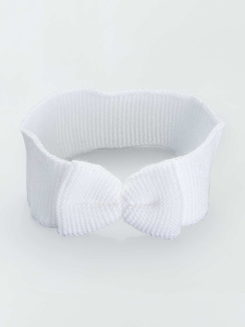 Gebreide haarband 'La Manufacture de Layette' wit - Kiabi