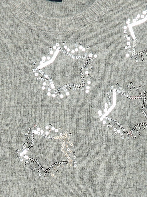 Gebreide jurk met glittersterretjes - Kiabi