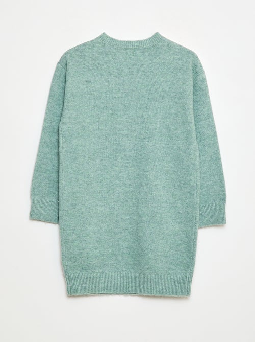 Gebreide jurk met glittersterretjes - Kiabi