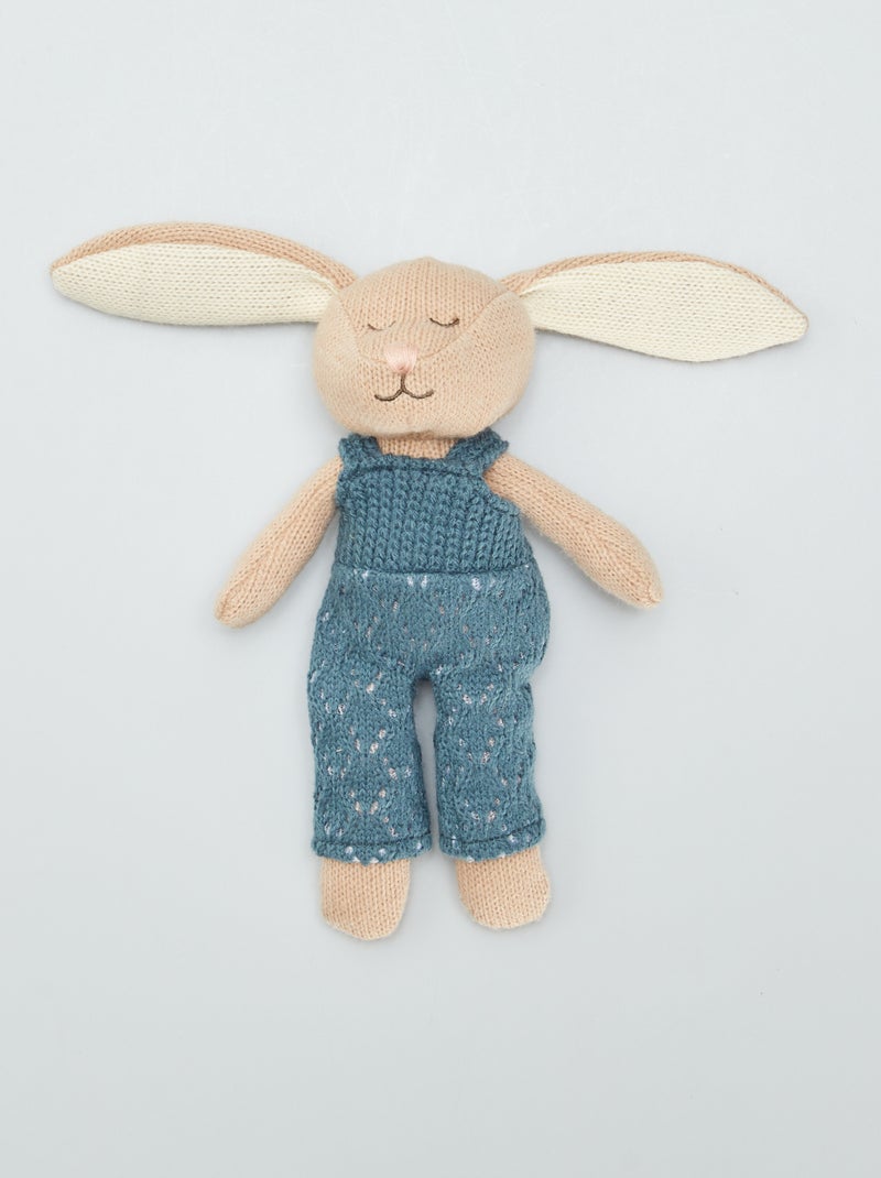 Gebreide knuffel | Konijn BLAUW - Kiabi