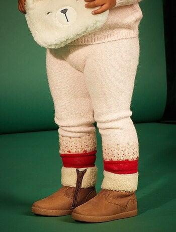Setje: fluwelen broekje + sokken - 2-delig - ROSE - Kiabi - 10.00€