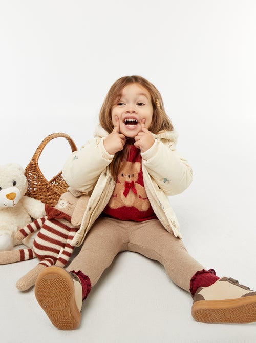 Gebreide legging met geruwde binnenzijde van effen katoen - Kiabi