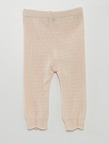 Gebreide legging in eenvoudige ribbelsteek - ROSE - Kiabi - 9.00€