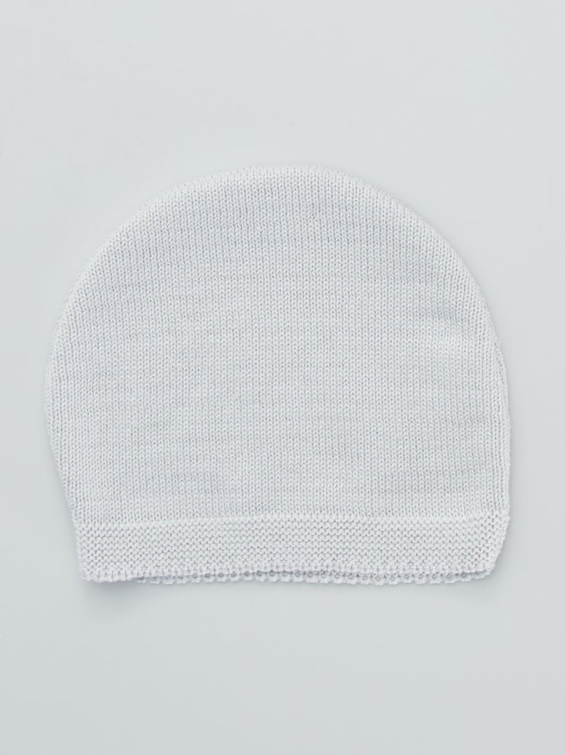 Gebreide muts 'La Manufacture de Layette' - Van Franse makelij grijs - Kiabi