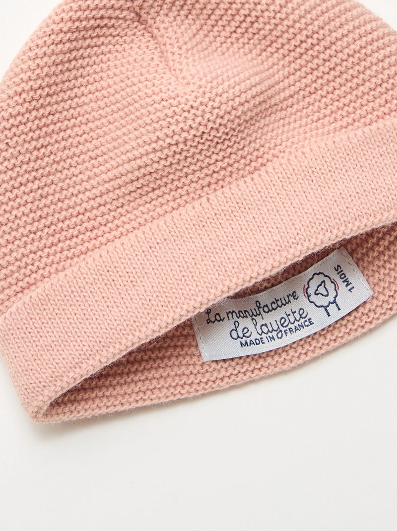 Gebreide muts 'La manufacture de Layette' Rose - Kiabi