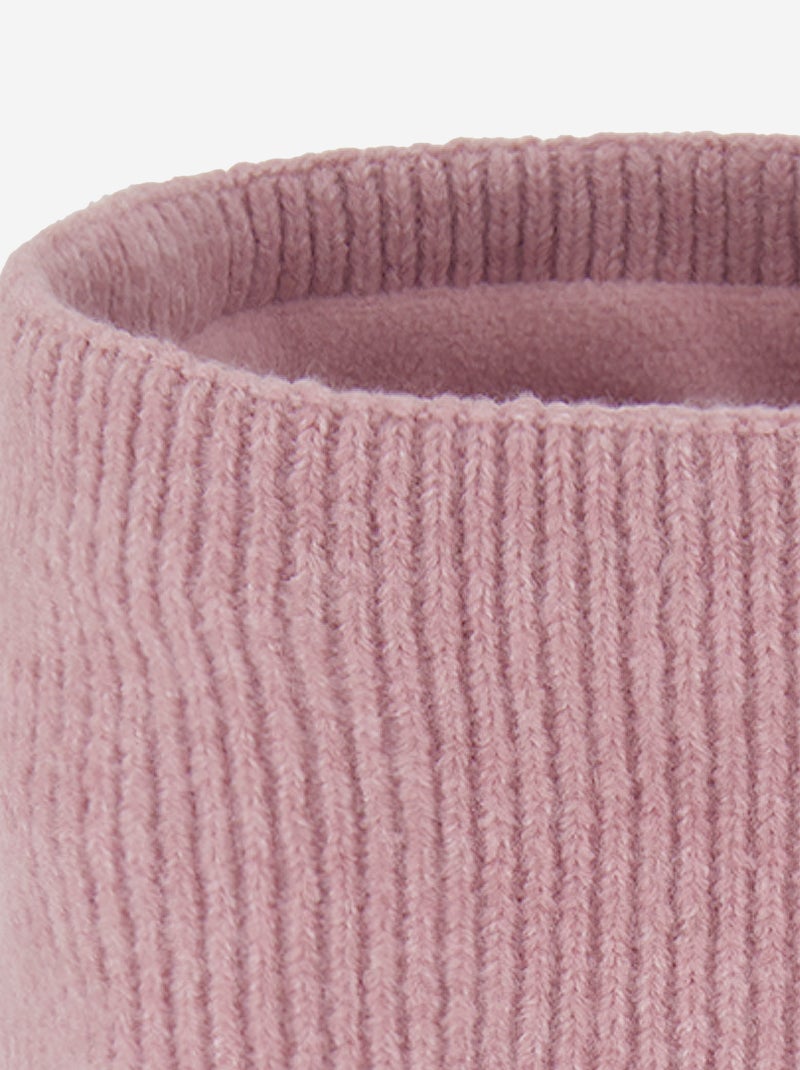 Gebreide nekwarmer met fleecevoering Rose - Kiabi
