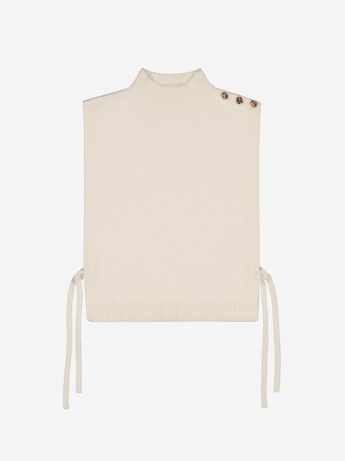 Gebreide plastron met colkraag - Kiabi