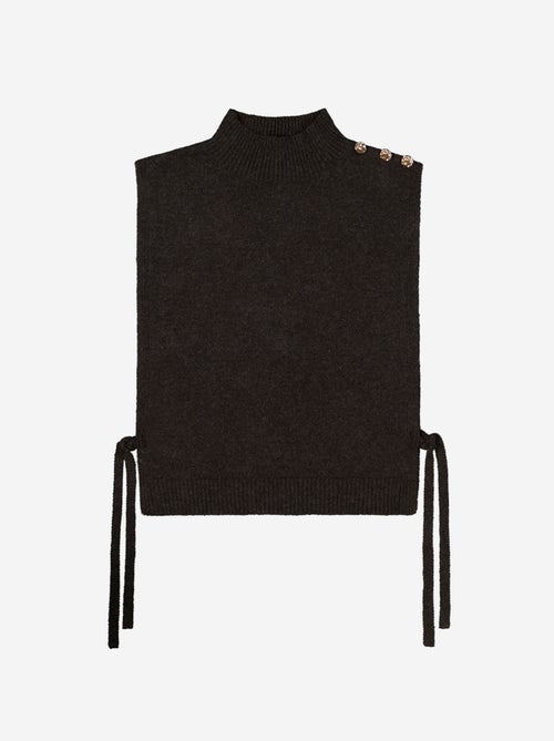 Gebreide plastron met colkraag - Kiabi