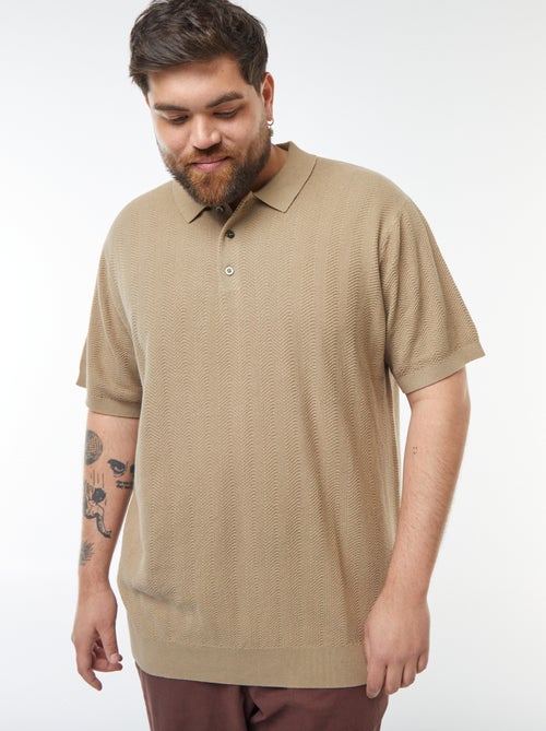 Gebreide polo met korte mouw - Kiabi