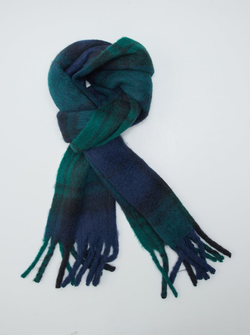 Gebreide sjaal BLAUW - Kiabi