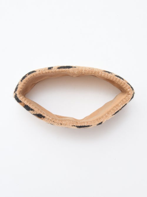 Gebreide sjaal met luipaardpatroon - Kiabi