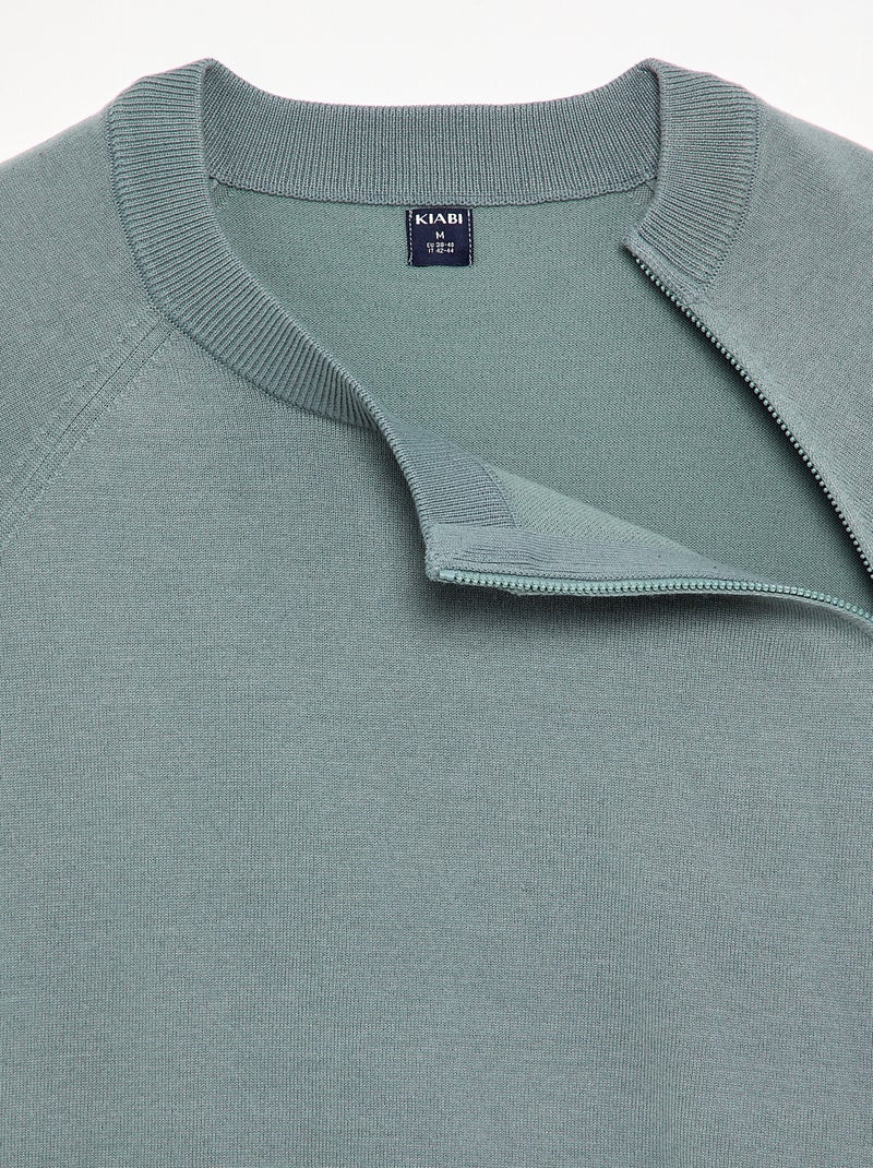 Gebreide sweater - Makkelijk aan te trekken Blauw - Kiabi