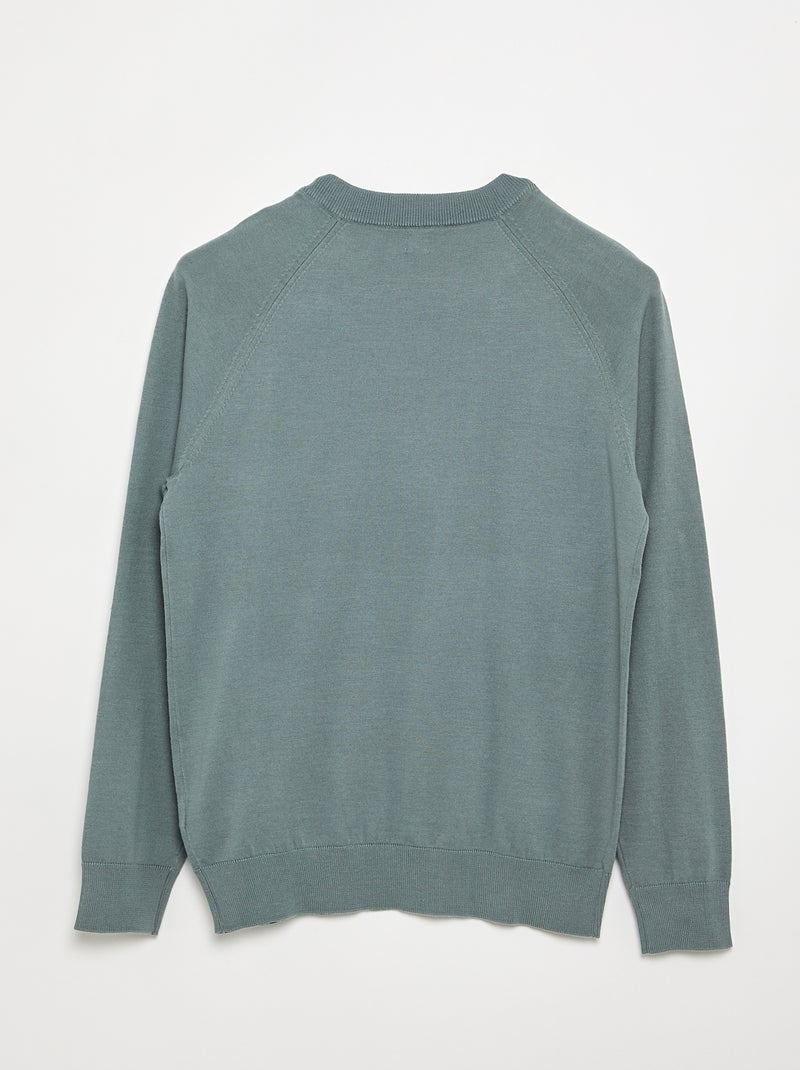 Gebreide sweater - Makkelijk aan te trekken Blauw - Kiabi
