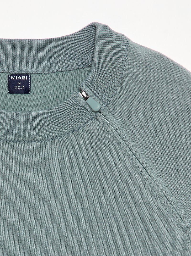 Gebreide sweater - Makkelijk aan te trekken Blauw - Kiabi
