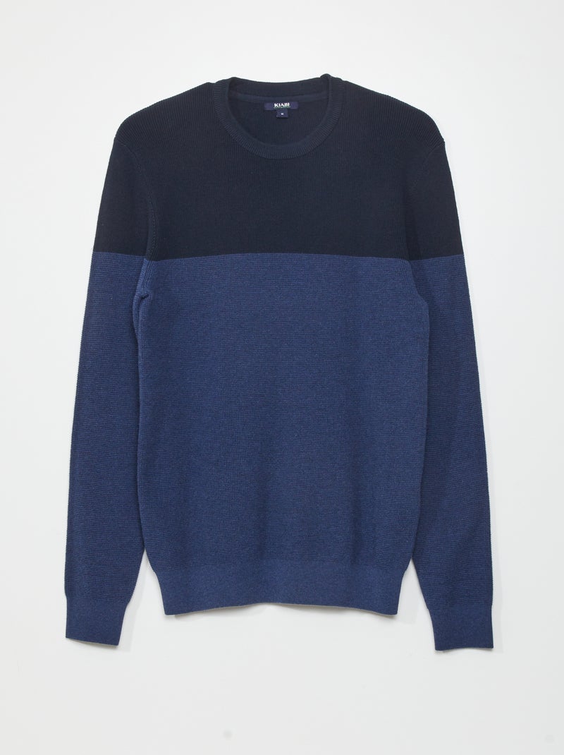 Gebreide trui BLAUW - Kiabi