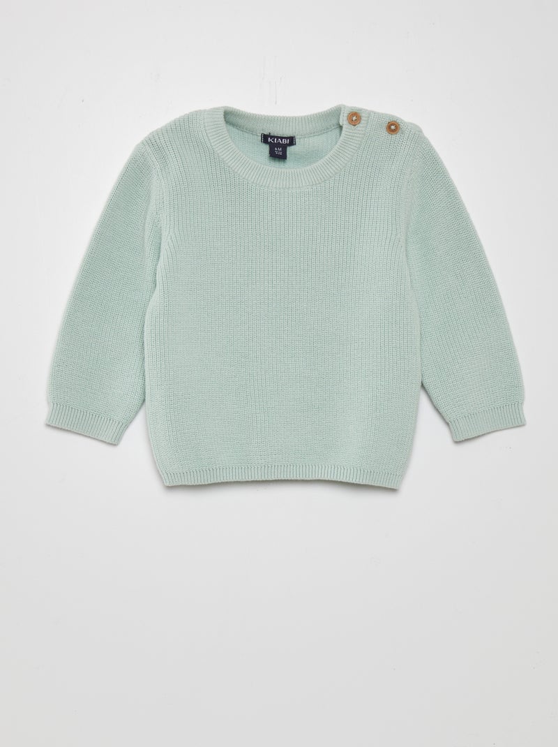 Gebreide trui BLAUW - Kiabi