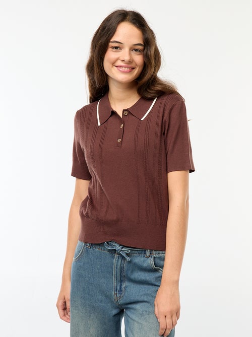 Gebreide trui in polostijl - Kiabi