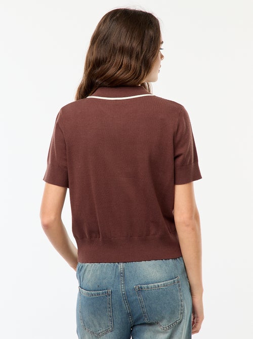 Gebreide trui in polostijl - Kiabi