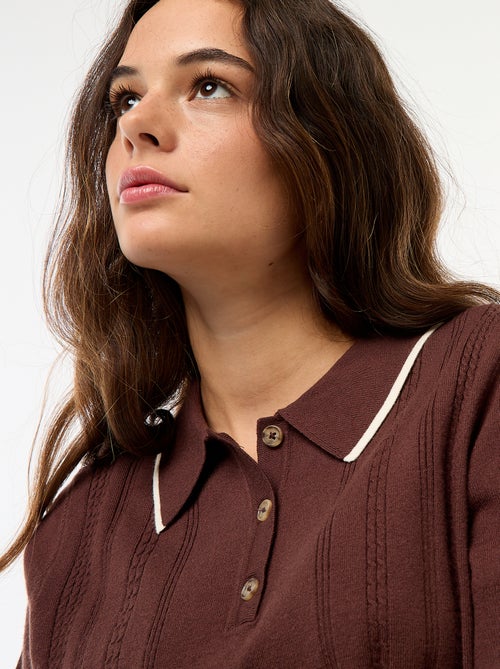 Gebreide trui in polostijl - Kiabi