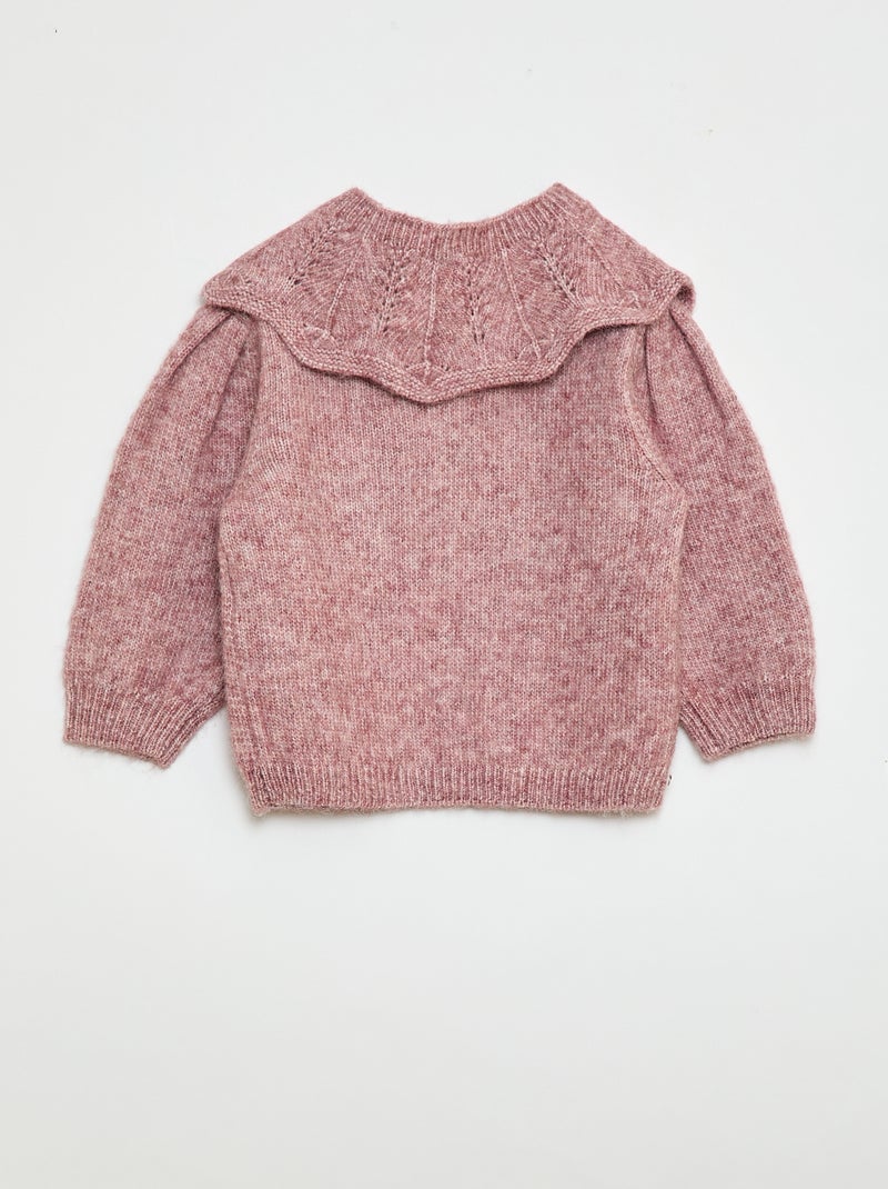 Gebreide trui met afneembare kraag Rose - Kiabi