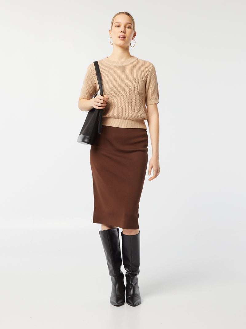 Gebreide trui met ajourmotiefje BIEGE - Kiabi