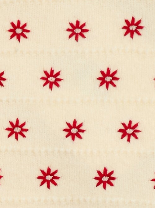 Gebreide trui met borduursels - Kiabi