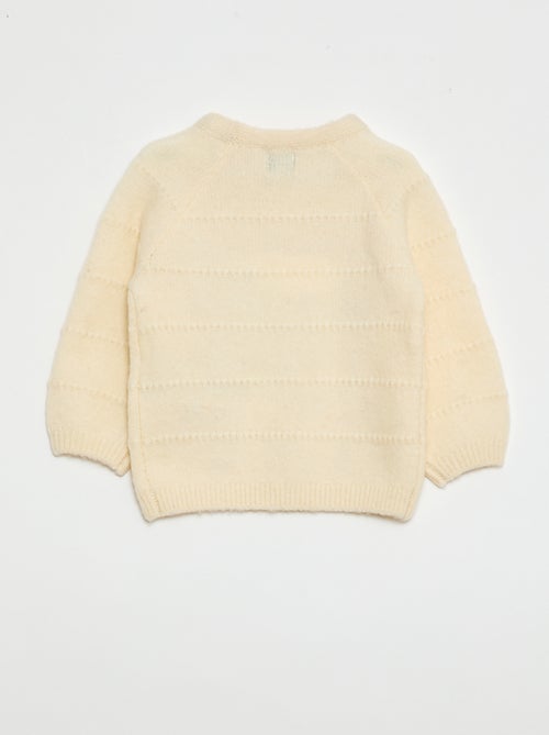 Gebreide trui met borduursels - Kiabi