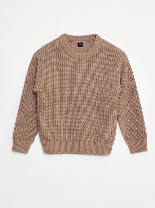 Gebreide trui met color block - Kiabi