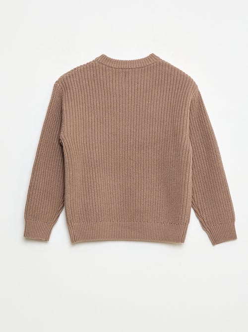 Gebreide trui met color block - Kiabi