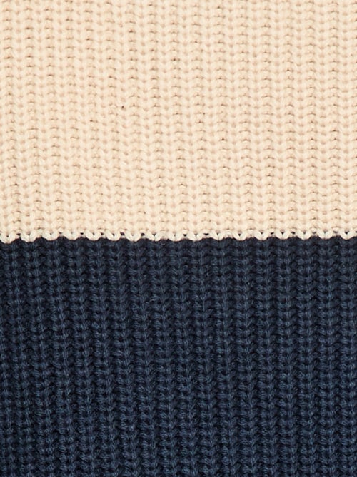 Gebreide trui met color block - Kiabi