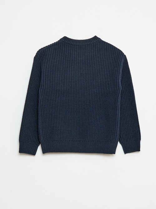 Gebreide trui met color block - Kiabi