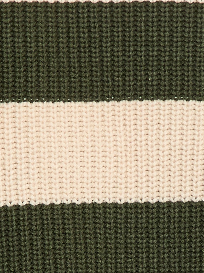 Gebreide trui met color block Groen - Kiabi