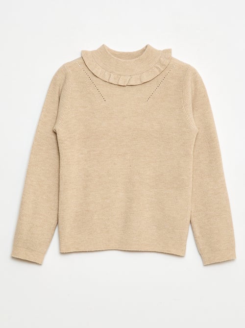 Gebreide trui met ribbelpatroon - Kiabi