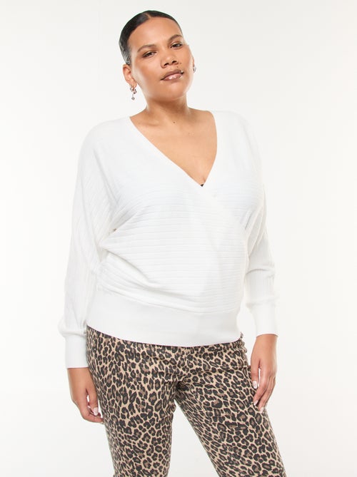 Gebreide trui met ribbelpatroon - Kiabi