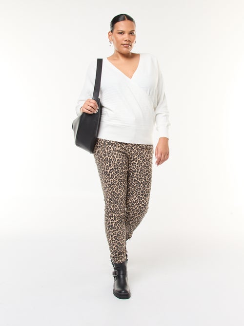 Gebreide trui met ribbelpatroon - Kiabi