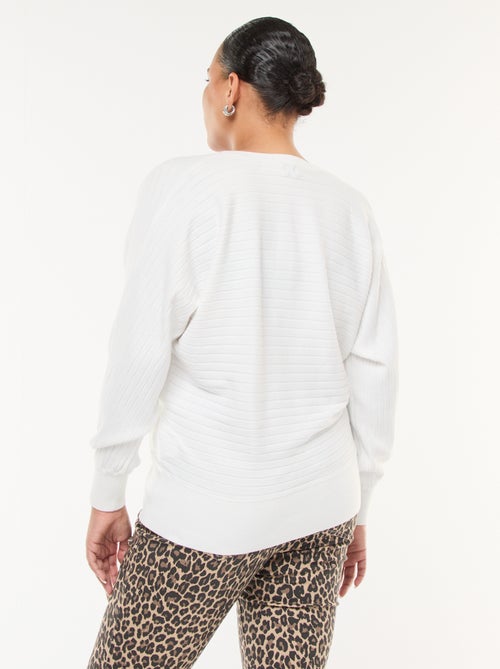 Gebreide trui met ribbelpatroon - Kiabi