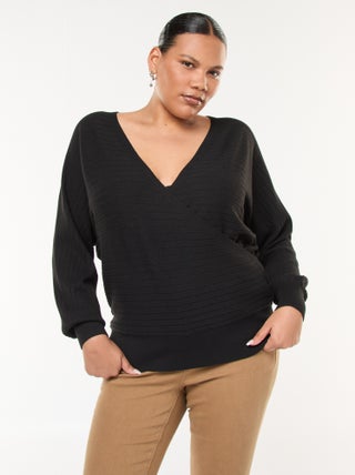 Gebreide trui met ribbelpatroon