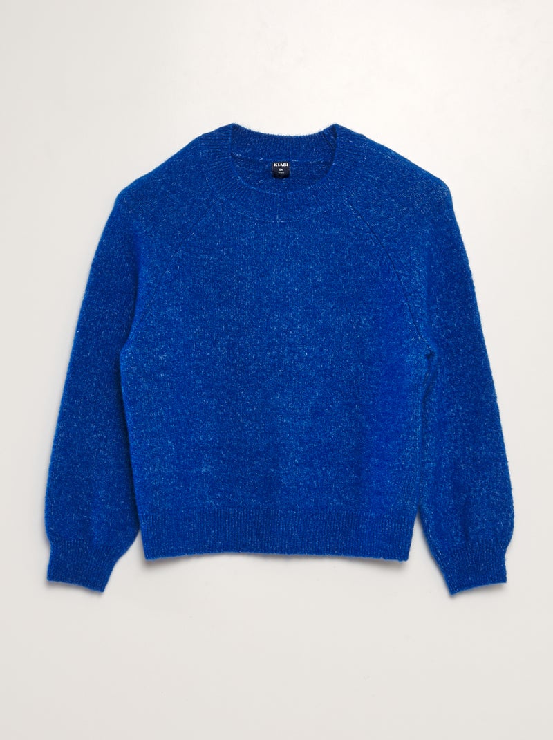 Gebreide trui met ronde hals BLAUW - Kiabi