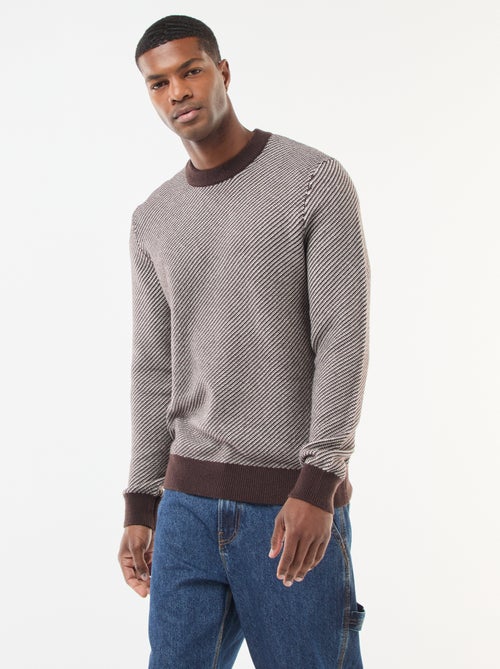 Gebreide trui met ronde hals - Kiabi