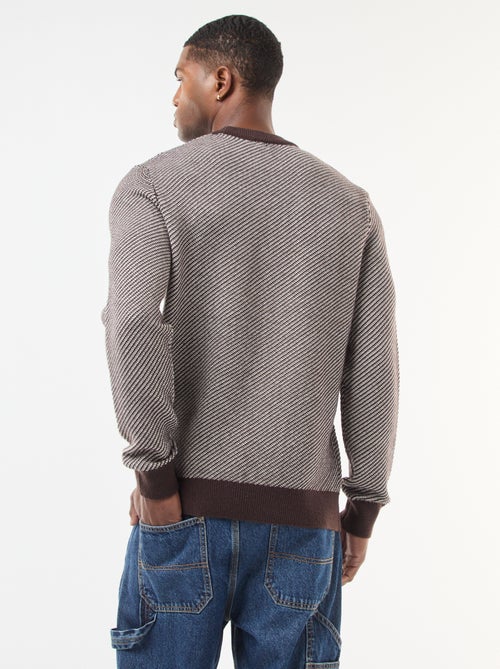 Gebreide trui met ronde hals - Kiabi