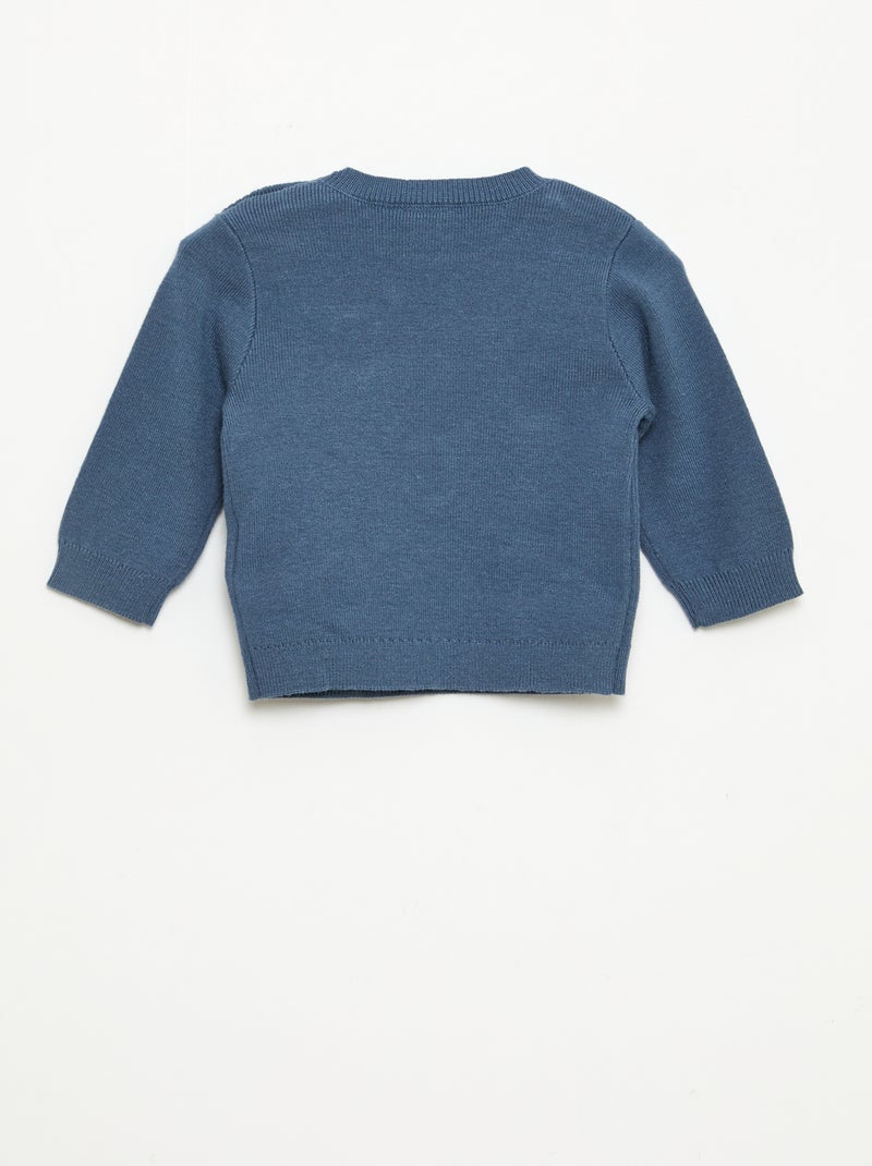 Gebreide trui met ronde hals 'Disney' 'Mickey' Blauw - Kiabi